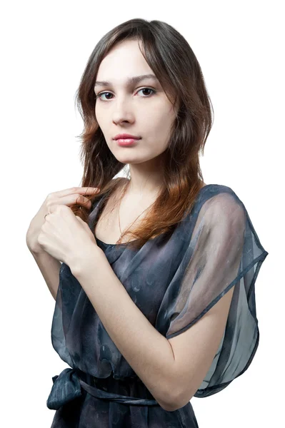 Сексуальная девушка в прозрачном платье — стоковое фото