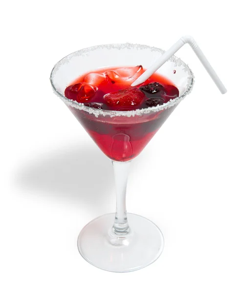 Cocktail met aardbeien — Stockfoto