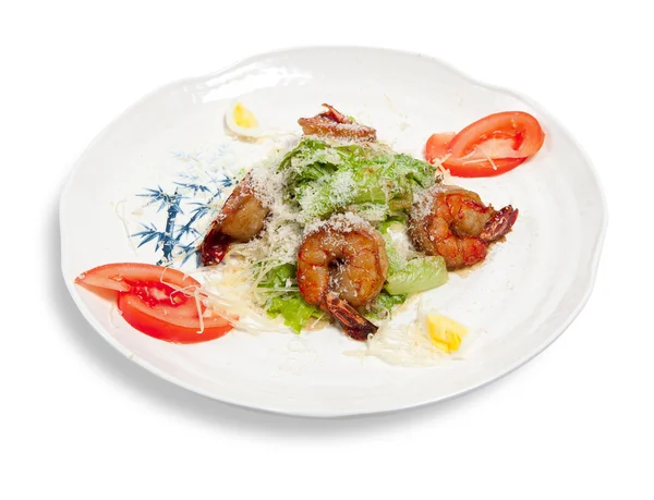希腊沙拉鲜虾 — 图库照片