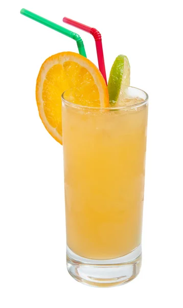 Fresh orange juice with ice — Stock Photo, Image
