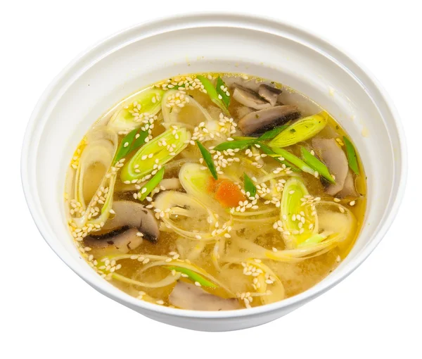 stock image Vegetable soup with mushrooms