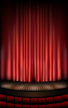 Theatre stage clipart