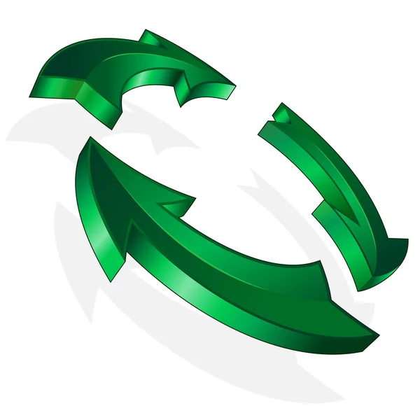 Vector flecha verde — Vector de stock