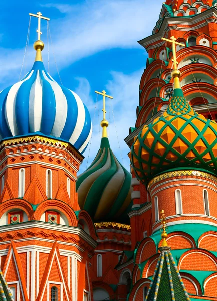 赤の広場、モスクワ ロシアのヴァシリー ・祝福の大聖堂 — ストック写真
