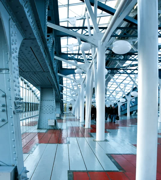 Interior do corredor azul — Fotografia de Stock