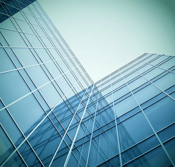 Glazen gebouw perspectief weergave Stockfoto