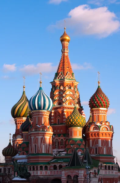 Domkyrkan av Vasilij den välsignade i Moskva — Stockfoto