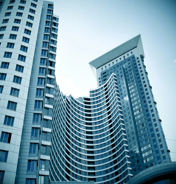 Nytt område med skyskrapere i forretningssenteret – stockfoto