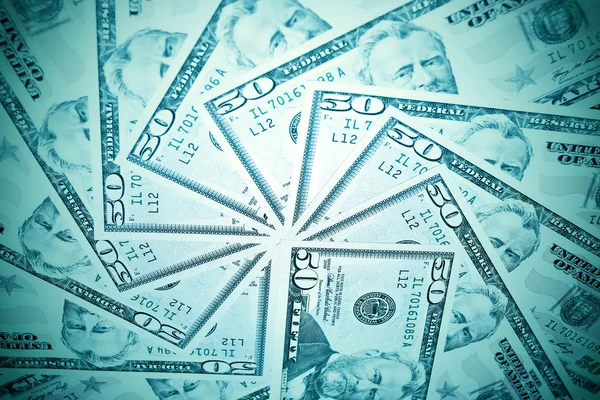 Marco azul de cincuenta dólares — Foto de Stock