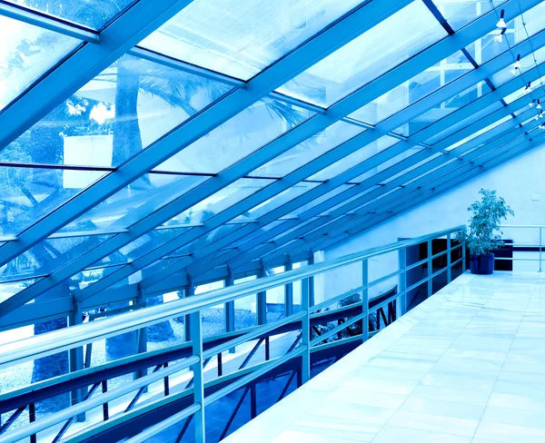 Modern blue hall — Stock Photo, Image