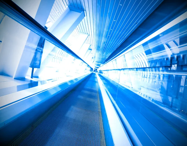 Moving escalator in office center — Stock Photo, Image