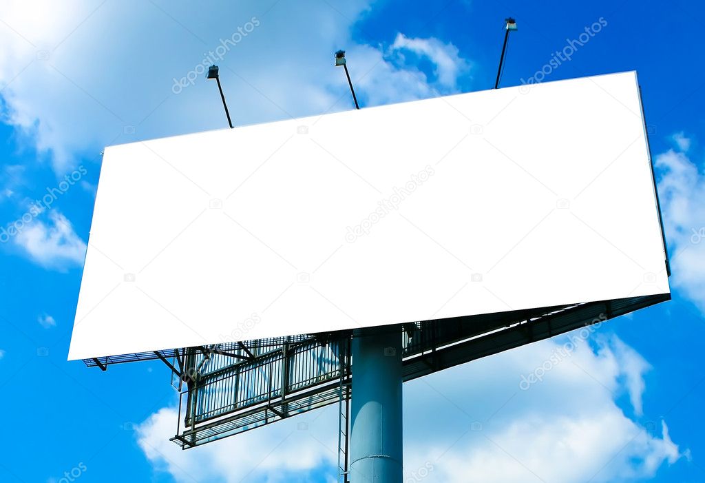 Empty blank billboard