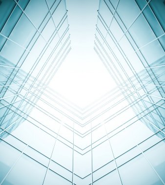 Abstract illustration of glass frame building skyscrapers