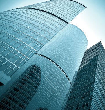 Perspektif Görünümü cam yüksek katlı gökdelenler moscow city b için
