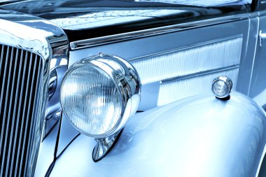 Close up of a classic vintage car clipart