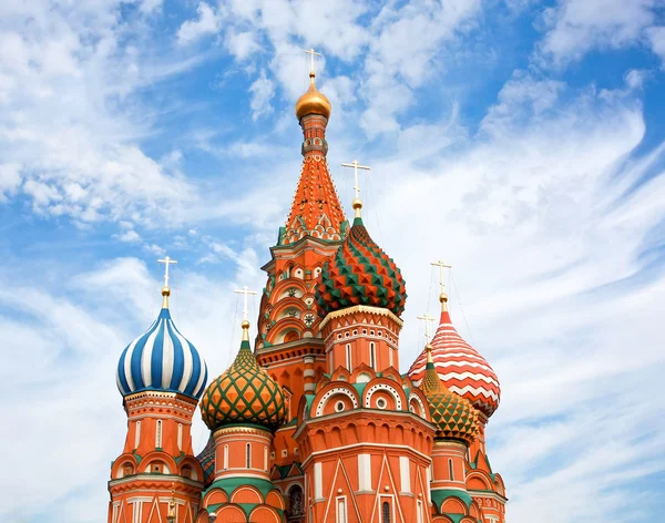 Kathedraal van Vasili de gezegende op Rode plein Moskou — Stockfoto