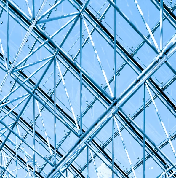 空港内のテクスチャの青い天井 — ストック写真