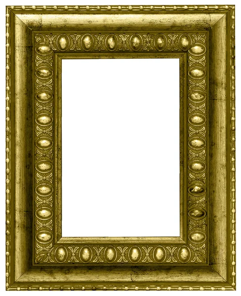 Horizontale vintage houten frame op witte achtergrond — Stockfoto