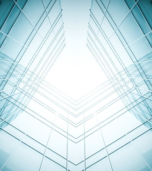 Abstract illustration of glass frame building skyscrapers