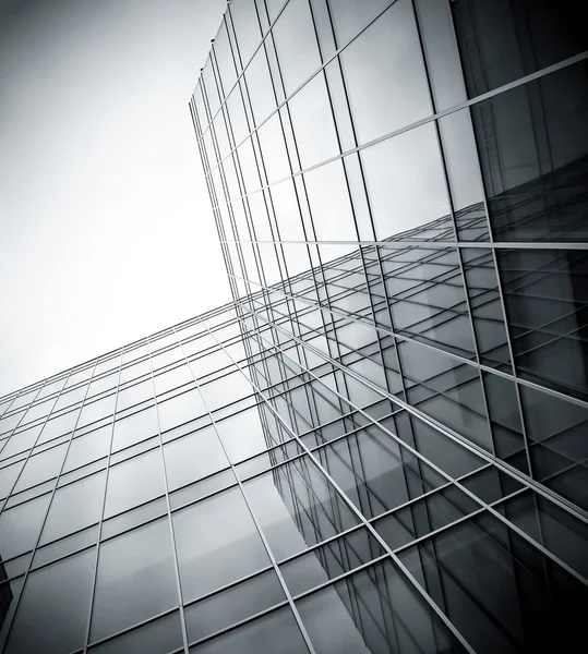 Black texture of glass skyscraper perspective view — Stock Photo, Image