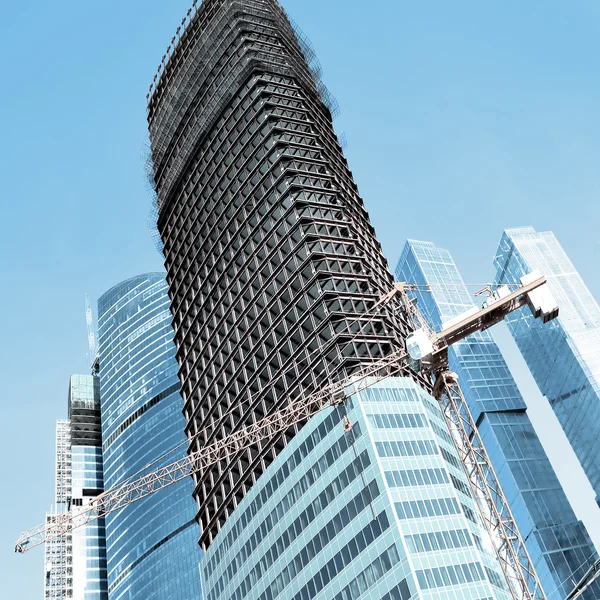 Budowa budynku wątkach — Zdjęcie stockowe