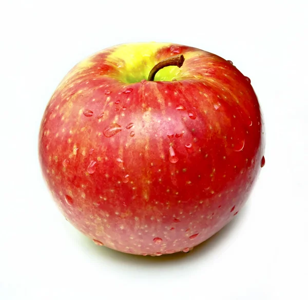 Single red apple isolated on white — Stock Photo, Image