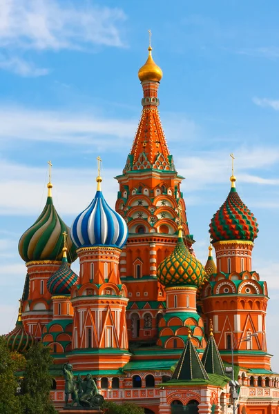 ロシア聖ワシリイ大聖堂、モスクワで最も有名な場所 — ストック写真