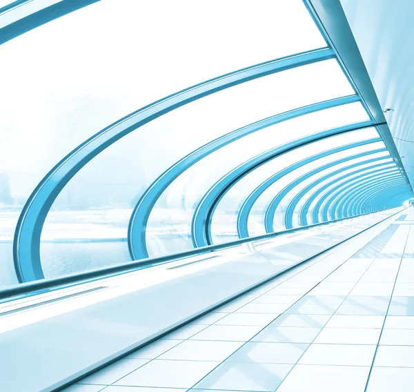Corridoio spazioso blu — Foto Stock