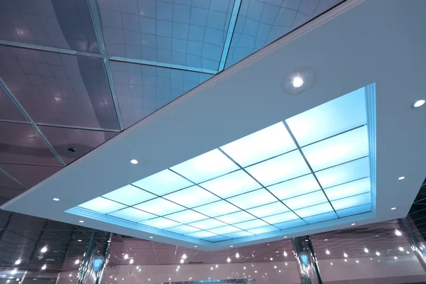 stock image Colorful transparent ceiling inside contemporary airport