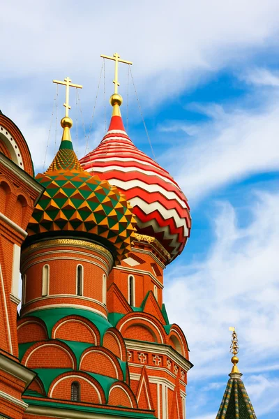 De beroemdste plaats in Moskou, Sint Basiliuskathedraal, Rusland — Stockfoto