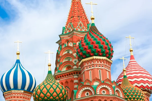 Куполи знаменитий глава Святого Василя собору на Червоній площі, — стокове фото