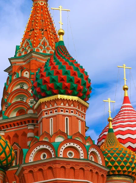 Kathedraal van Vasili de gezegend in de hemel — Stockfoto