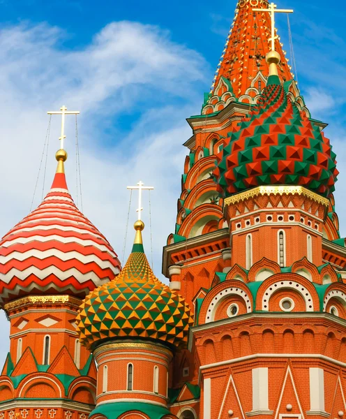 Άγιος Καθεδρικός ναός του Βασιλείου στην Κόκκινη Πλατεία στη Μόσχα, Ρωσία — Φωτογραφία Αρχείου