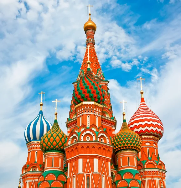 A híres katedrális a Vörös téren Moszkvában — Stock Fotó
