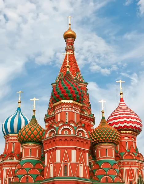Kathedraal van Vasili de gezegende op Rode plein Moskou — Stockfoto