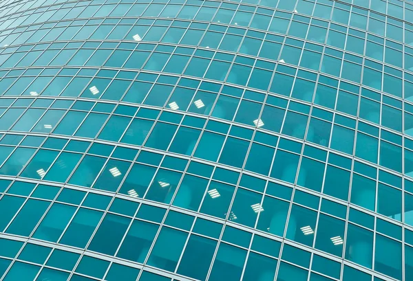 现代建筑的蓝色玻璃墙 — 图库照片