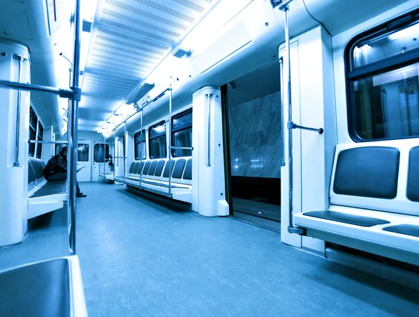 Contemporary illuminated carriage interior — Stock Photo, Image