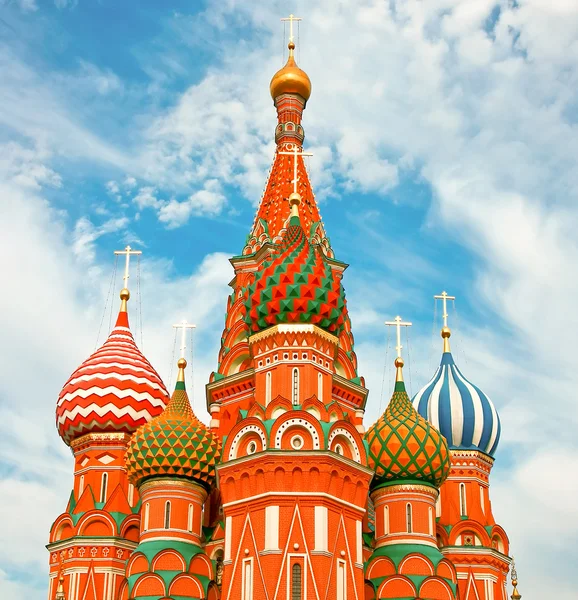 La catedral más famosa de la Plaza Roja de Moscú — Foto de Stock