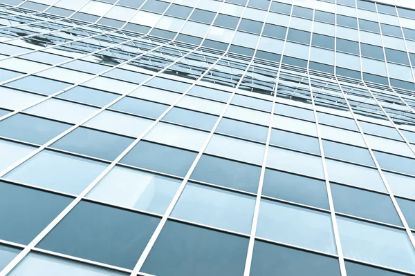 Transparent glass wall of office building — Stock Photo, Image