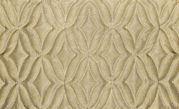 Beige fabric material texture with rhombs — Stock Photo, Image