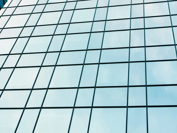 Textura escorregadia do edifício alto de vidro — Fotografia de Stock