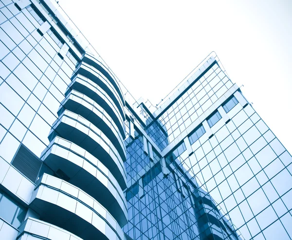Abstracte blauw gebouw wolkenkrabber — Stockfoto