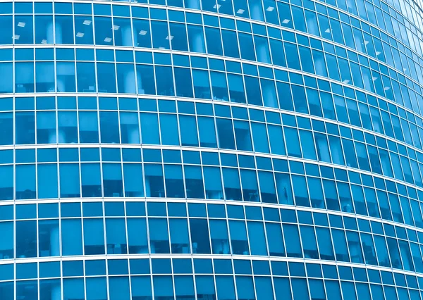 Blue pane of modern downtown — Stock Photo, Image