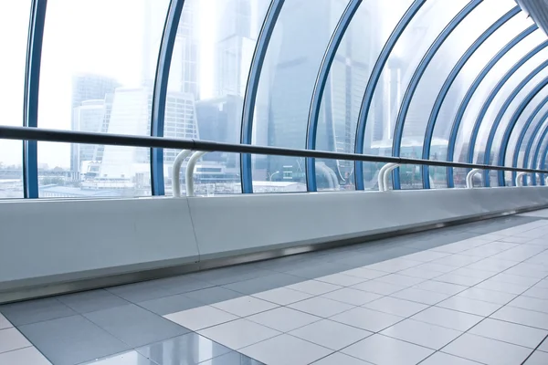 Futuristic architecture inside contemporary business hallway, ai — Stock Photo, Image