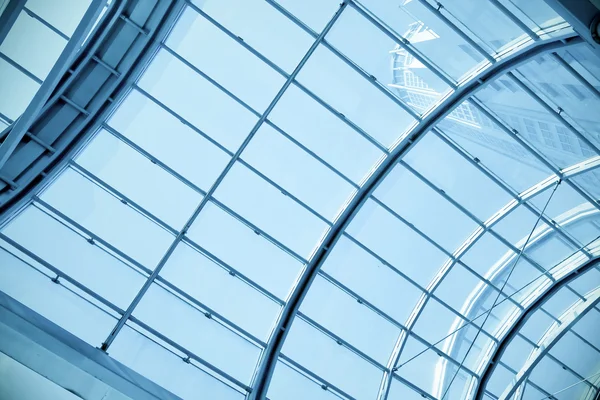 Blauw transparant plafond — Stockfoto