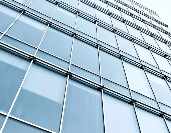Panel azul contemporáneo del centro de oficinas, edificio de negocios — Foto de Stock