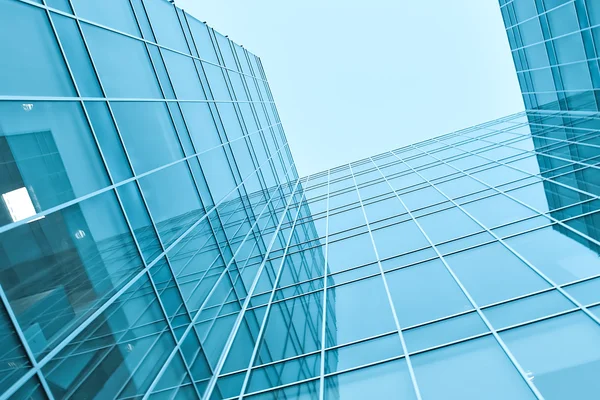 Wide angle view of glass transparent wall — Stock Photo, Image