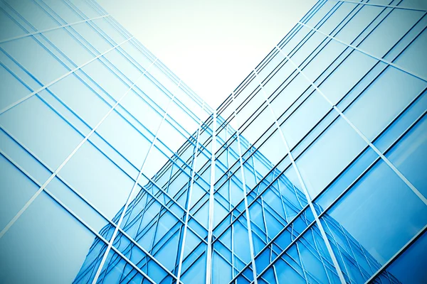 Modern geometric skyscrapers — Stock Photo, Image