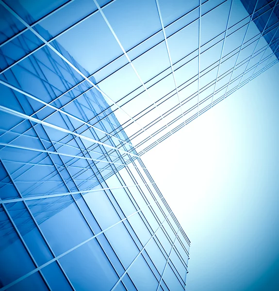 Vista de perspectiva de construção de vidro — Fotografia de Stock