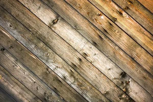 Close-up de madeiras escuras diagonais — Fotografia de Stock